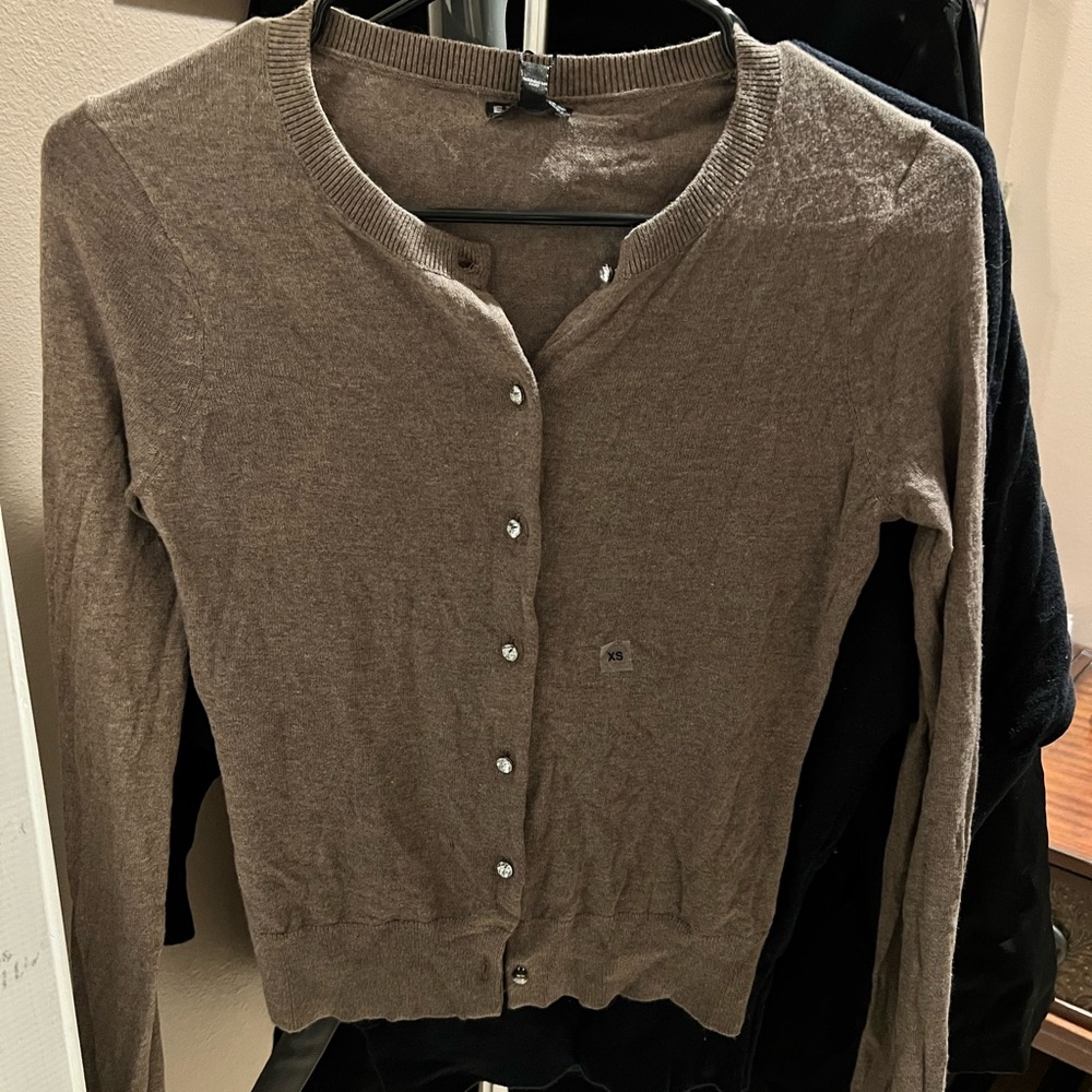 XS express cardigan- brand new- has rhinestone buttons.